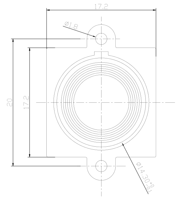 Schéma du porte-lentille M12